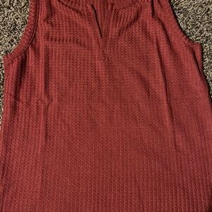 Sleeveless Red Top